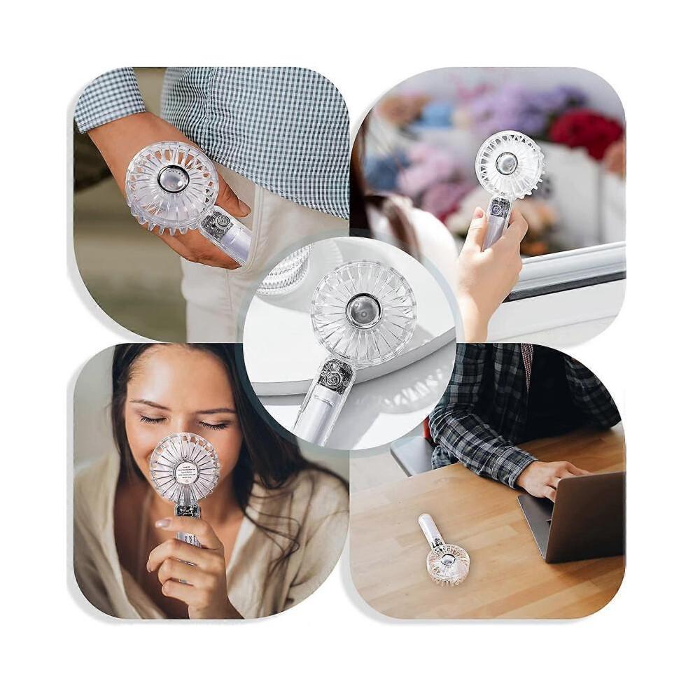 Mini Handheld Fan, Portable USB Rechargeable Fan, Battery Operated Small Pocket Fan, 3 Speeds Adjustable
