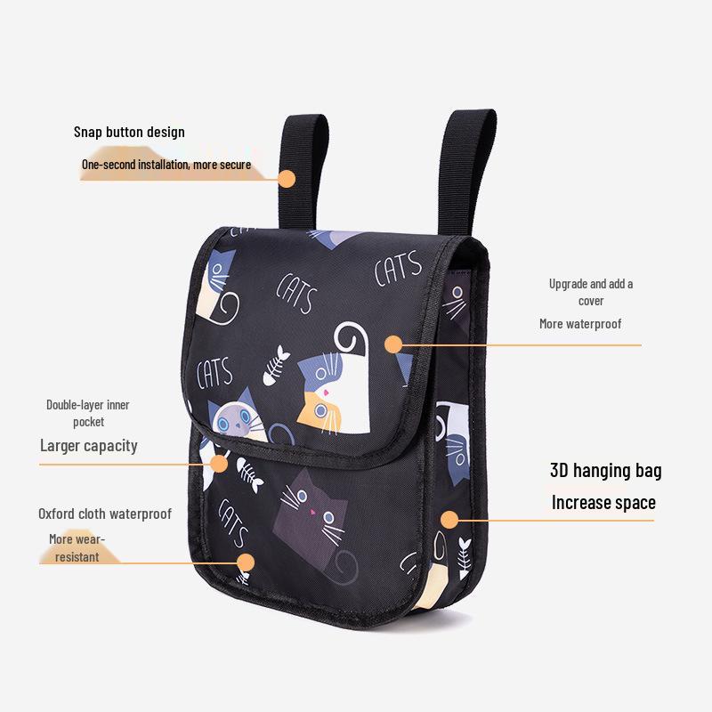 Waterproof Electric Scooter Front Storage Bag | E-bike Organizer & Phone Pouch for Cycling