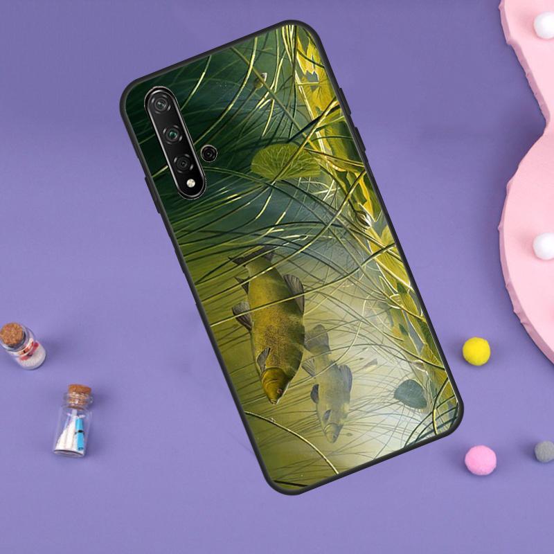 CARP FISH FISHING For Huawei Nova Y61 Y60 Y70 Y72 Y73 Y90 Y91 9 10 SE 7i 8i 11i 12i P30 P40 Lite P60 Pro Case