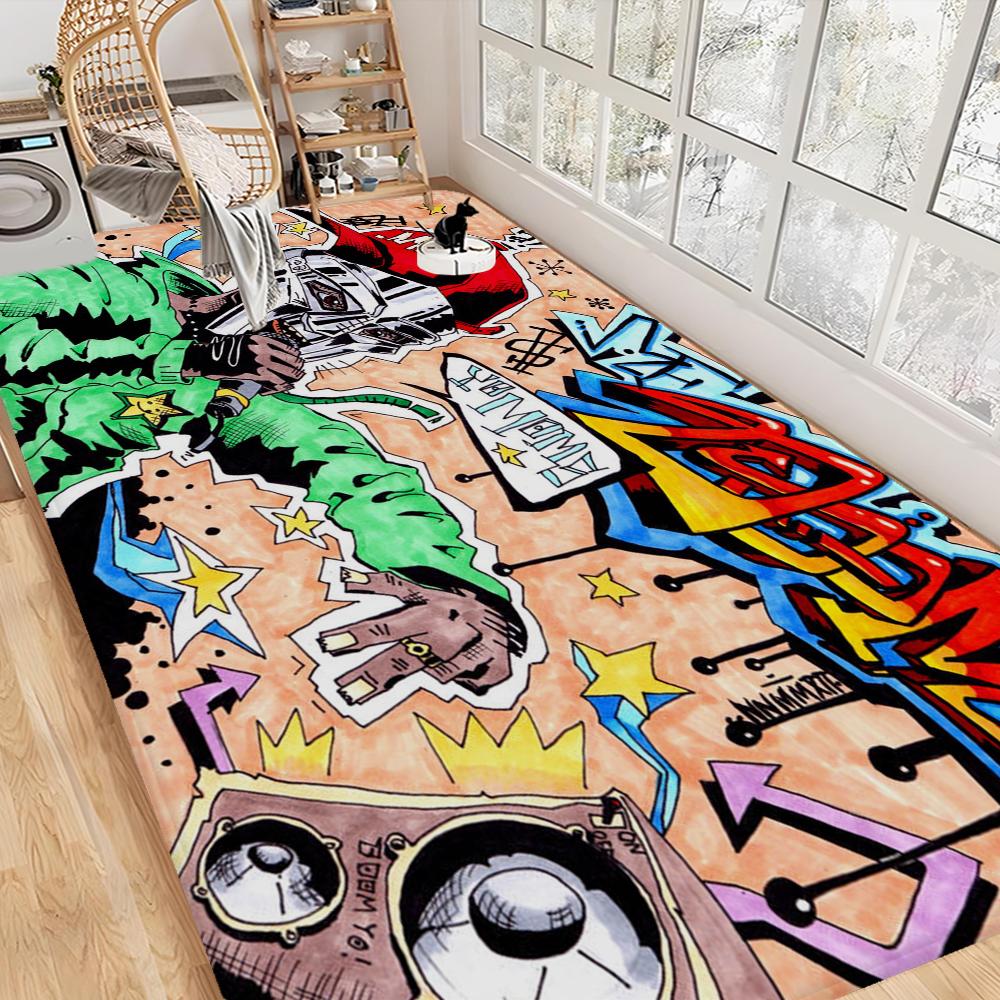 MF DOOM Room Mats Anti-slip Absorb Water Long Strip Cushion Bedroon Mat Welcome Doormat