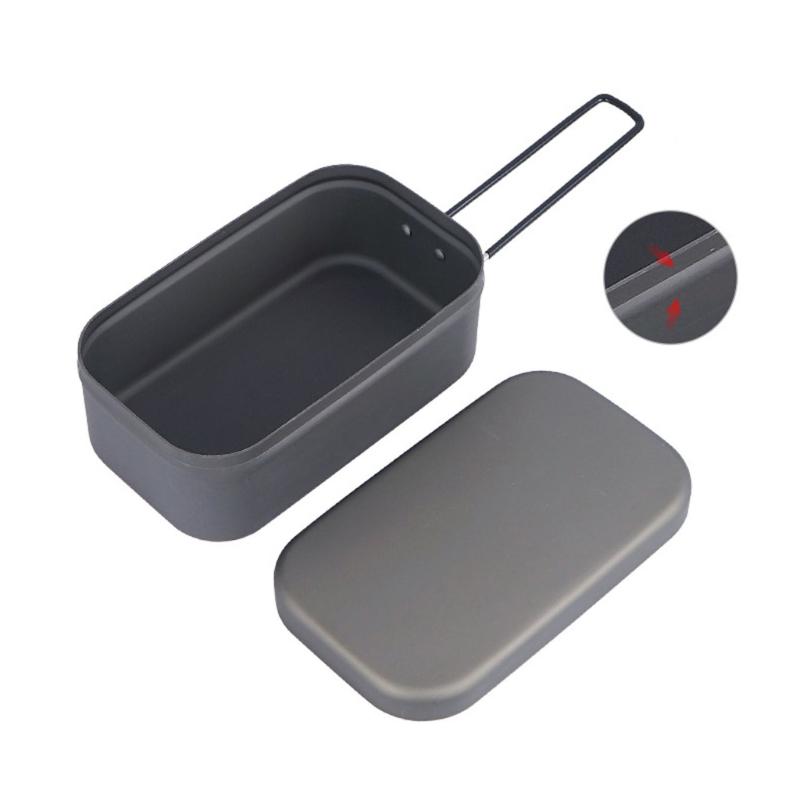 Aluminum Lunch Box Ourdoor Camping Cookware Food Container Storage Dinnerware