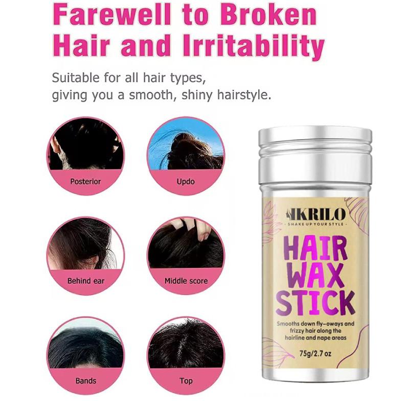 Premium Hair Wax Stick For Smooth Styling And Frizz Control With 75g For All Hair Types