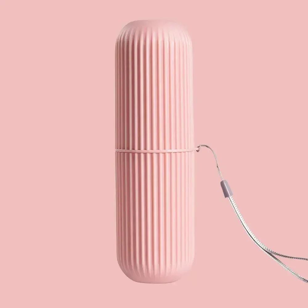 New Simple Vertical Stripe Wash Cup Portable Toothbrush and Toothpaste Storage Box Home Bathroom Accessory Mouthwash Cup Storage