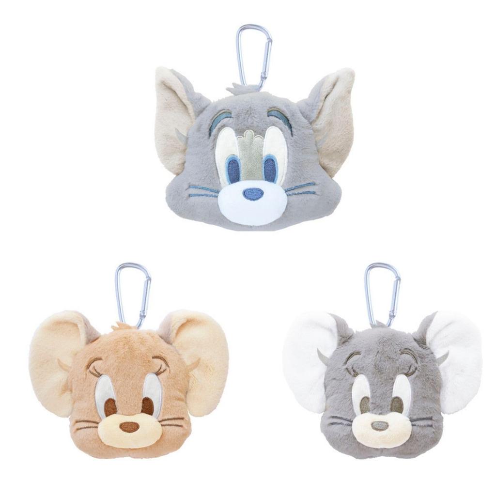 Tees Factory Tom and Jerry Plush Toy with Carabiner, Zipper Mascot, Dusty ColorTom, Approx. H136xW174xD65mm (TJ-5546995DT)
