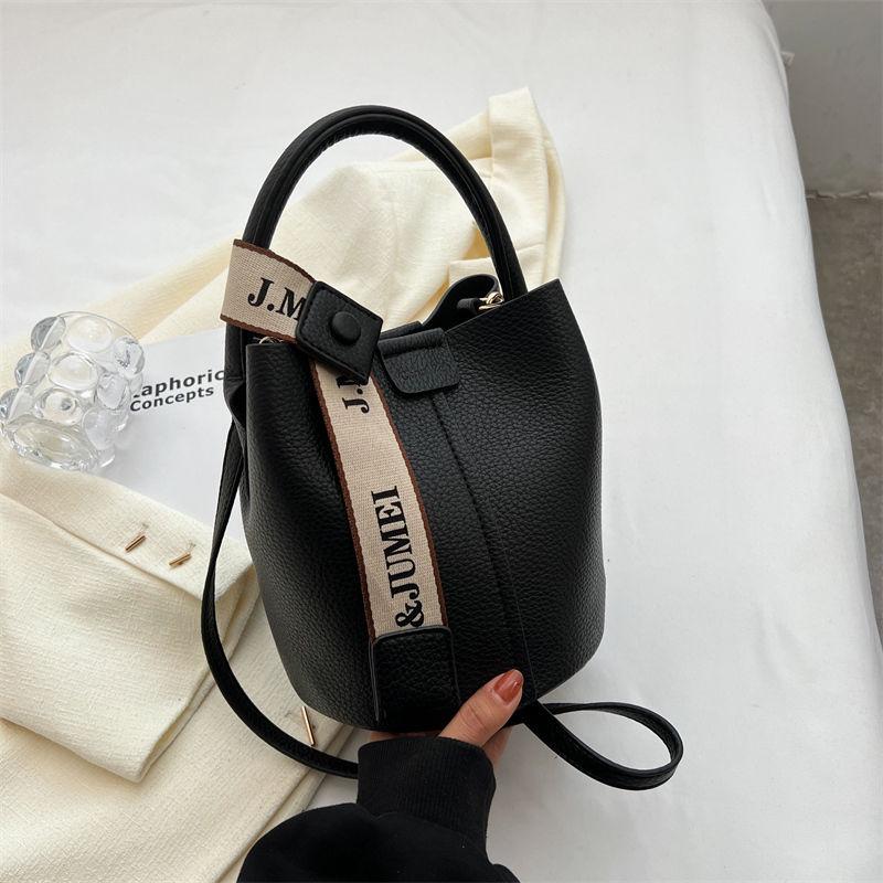 

Модная женская сумка-ведро в корейском стиле - Универсальный дизайн кроссбоди и на плечо Standard чёрный