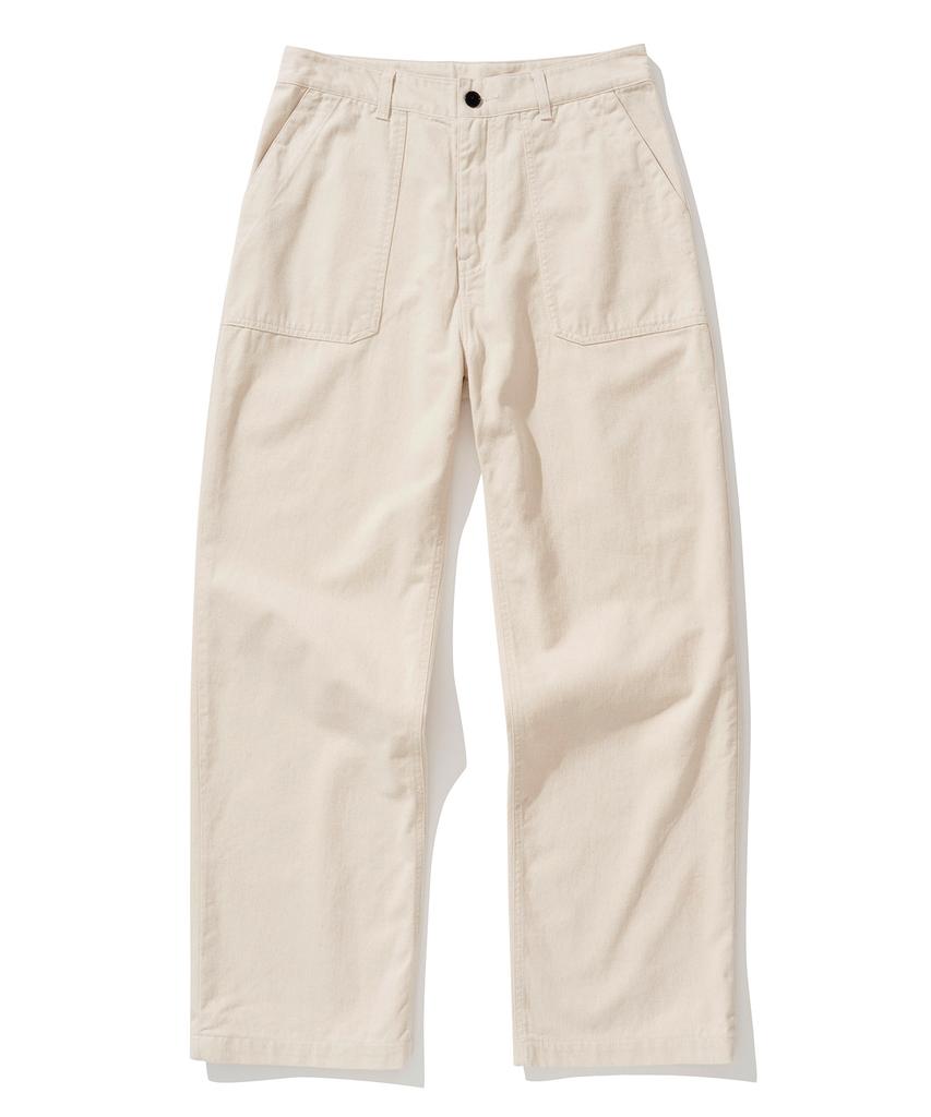 UNIFORM BRIDGE Peach Cotton Fatigue Pants Regular Fit Natural