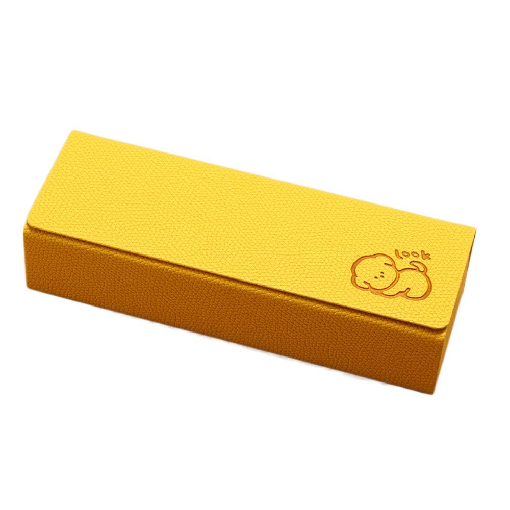 Anti-Stress Eyeglass Case PU Leather Protective Case Portable Glasses Storage Box  Men and Women