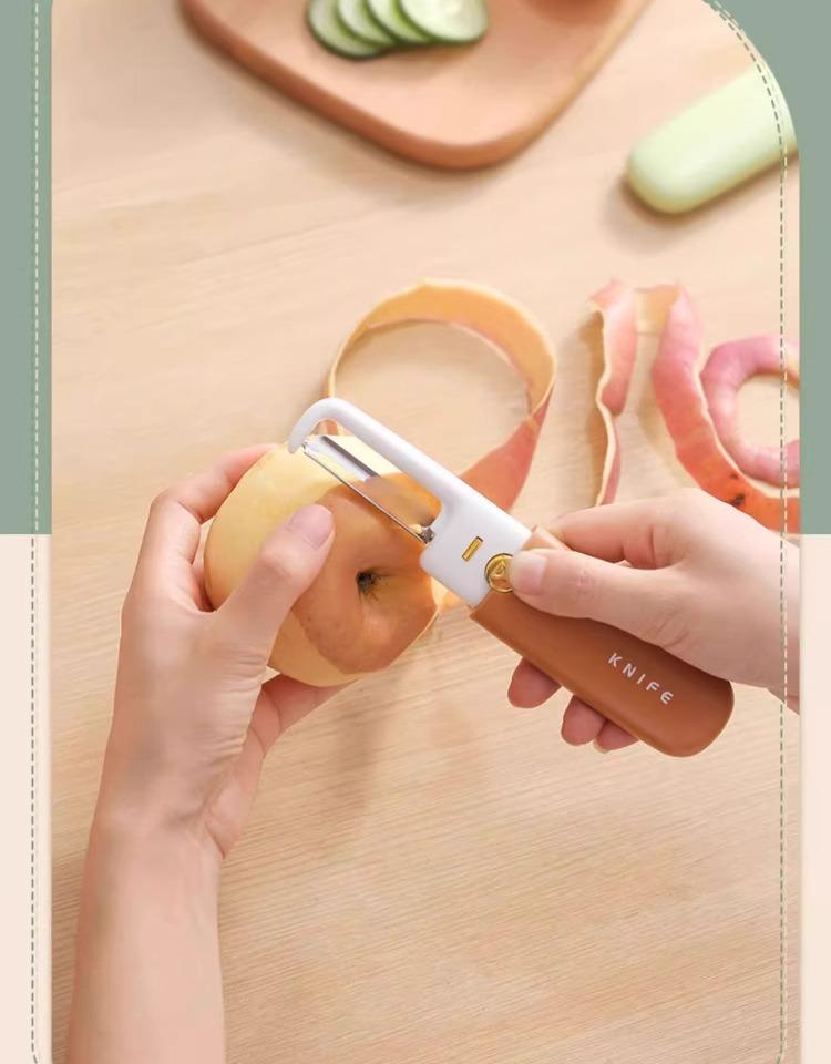 Multifunctional Double-Headed Fruit Peeler Knife for Home and Dorm Use