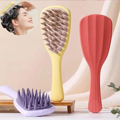 Uzun Saplı Silikon Saç Derisi Masaj Tarak Şampuan Fırçası Saç Yıkama Fırçası Kafa Masajı Banyo Fırçası Vücut Kesici Saç Aksesuarları