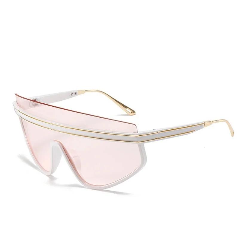 

Роскошные брендовые солнцезащитные очки в стиле панк, женские и мужские цельные прозрачные солнцезащитные очки, мужские большие очки Y2k, очки Sol Oculos