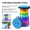 Portable Plastic Folding Telescopic Chair, Lightweight Adjustable Stool for Fishing Beach Camping, Compact Outdoor Foldable Seat
