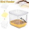 Vogelfutterspender Kunststoff Transparent Vogelkäfig Futterspender mit abnehmbarem Design Papageien Körnchen Futterspender Vogelkäfig Zubehör Haustierbedarf