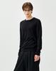 ZIOSONGZIO Silk Blend Whole Garment Crew Neck Black Zi2Kt202Bk