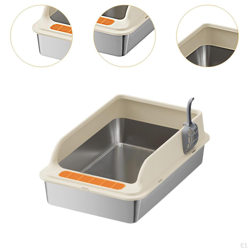 Cat Litter Box Kitty Pan Open Top Portable for Small and Large Cats,Cat Bedpan,Anti Splashing