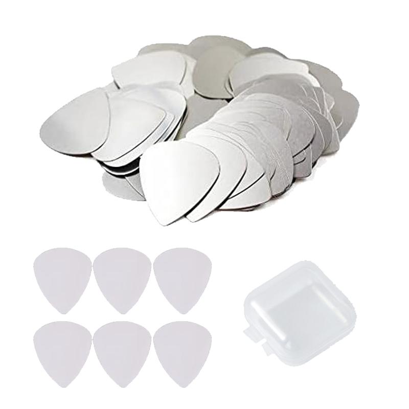 6/12pcs Guitar Picks with Box Stainless Steel Metal 0.3mm Electric Guitar Bass Picks Plectrum Guitar Parts Accessories TMZ