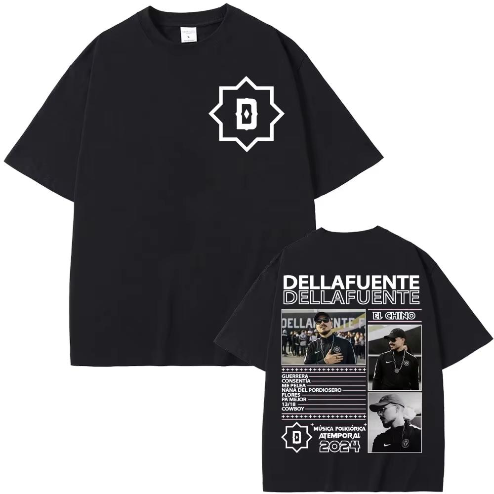 Rapper Dellafuente Pa Las Penas Dellafuente Pa Las Alegrías Print T Shirts Men Women Vintage Casual pure Cotton Tshirt