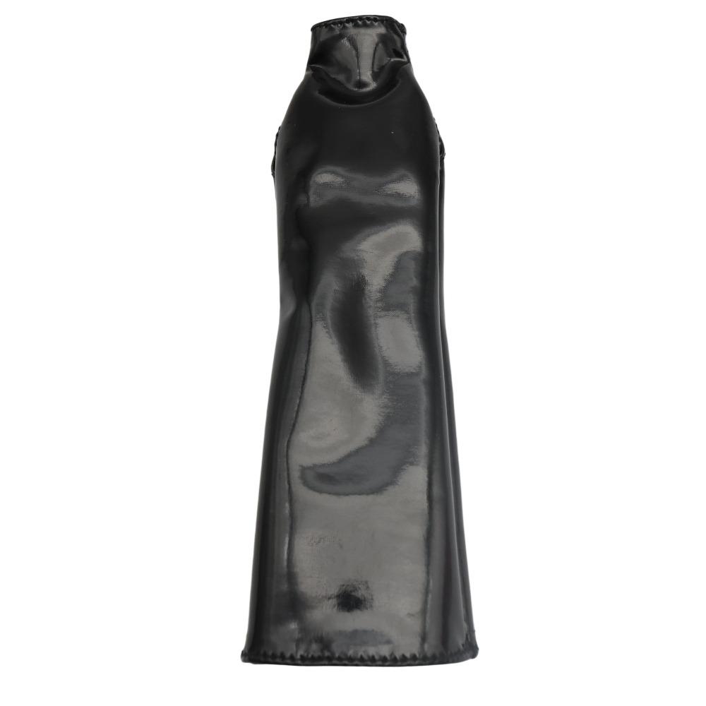 

Модная одежда для девочек, аксессуары, повседневная одежда, платья из ПУ кожи с высоким воротником для кукол 29~30 см 4