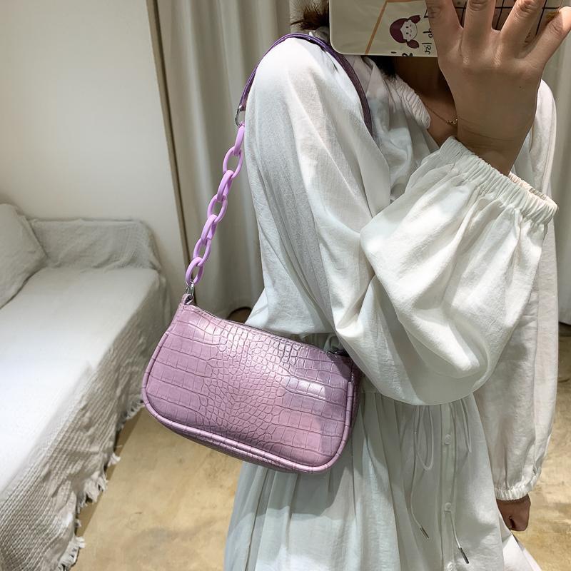 IELGY Женская сумка через плечо Модная однотонная акриловая универсальная сетчатая — фото 6