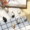 Cartoon Cute Simulated Cat Fridge Ornaments Resin Handicraft Cat Resin Accessories Simulation Sleep Cat Lazy Cat Miniatures Car
