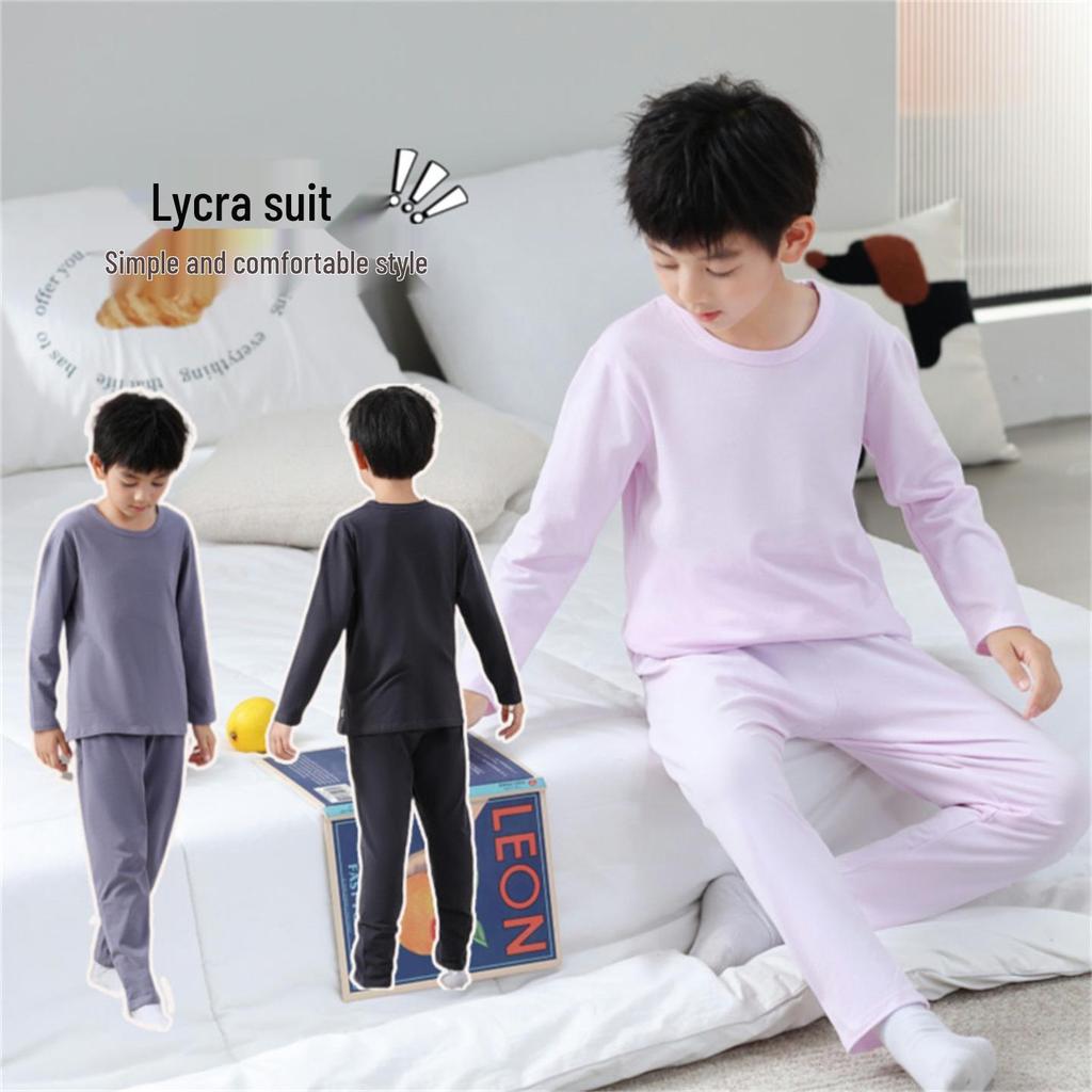 Chłopięcy Termiczny Bawełniany Zestaw Bielizny Lycra - Jesień/Zima 2025