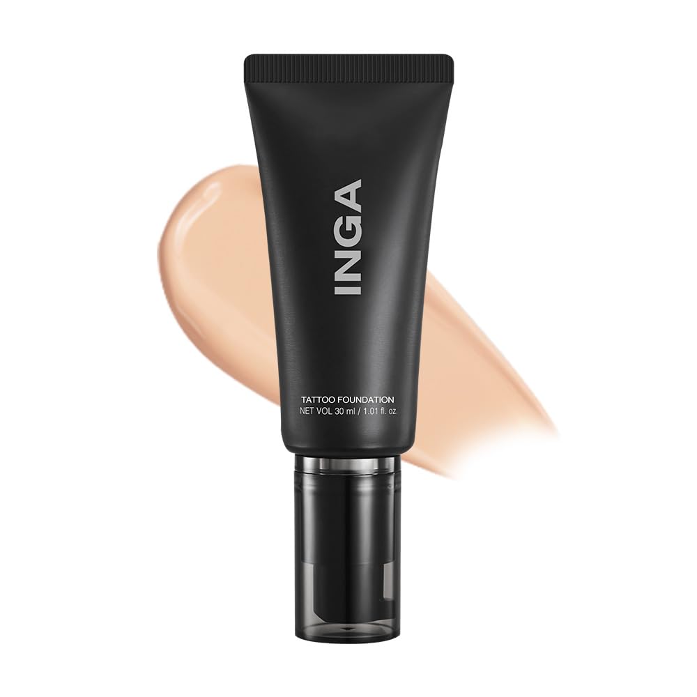 INGA Tattoo Foundation Neutral Beige A Calm Tone of Beige for Everyday Use (22N) (NEUTRAL BEIGE)