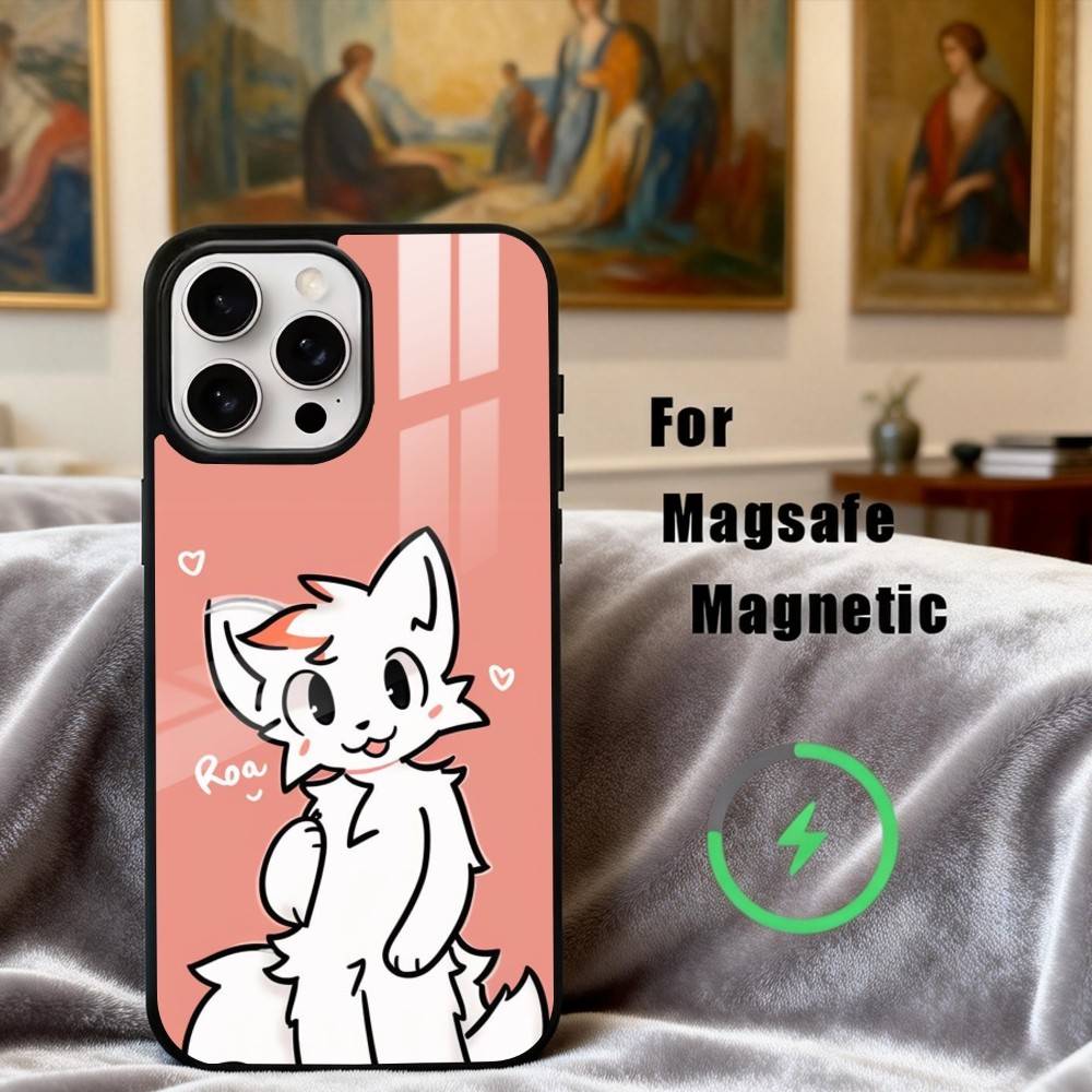 1PC C-Cute B-Boykisser -R Phone Case For iPhone17,16,15,14,13,12,11 Plus,Pro Max Magnetic For Magsafe Wireless Charging