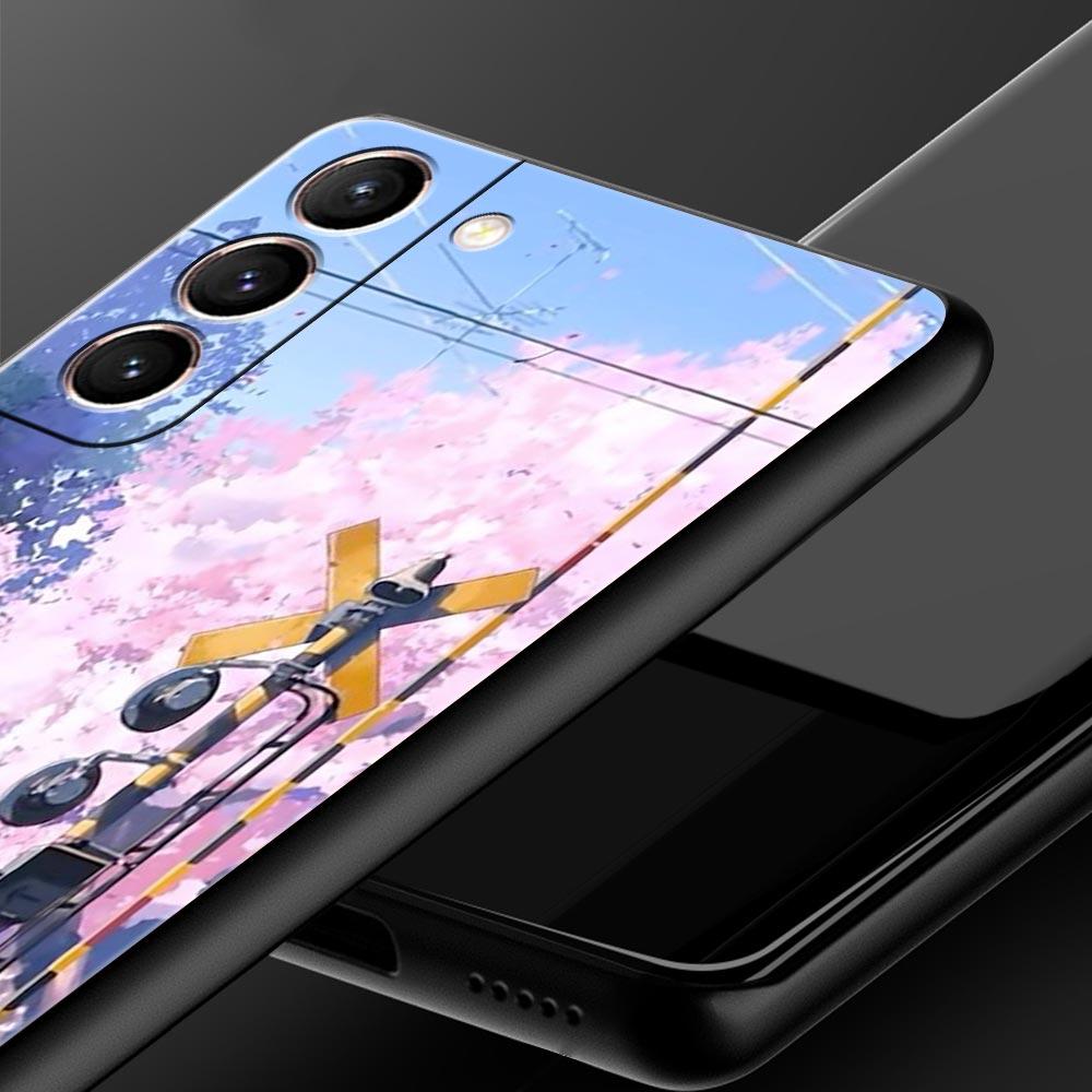 Cherry Japanese Traint Moun Fuji Phone Case For Samsung Galaxy S23 Ultra S22 S21 S20 FE 5G S10 S10E S9 S8 Plus Note 20 Cover