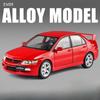 Simulation 1/24 Scale Mitsubishi EV09 Street Version Alloy Car Model Collection Ornament Toy Vehicle Children Boy Gift Miniature