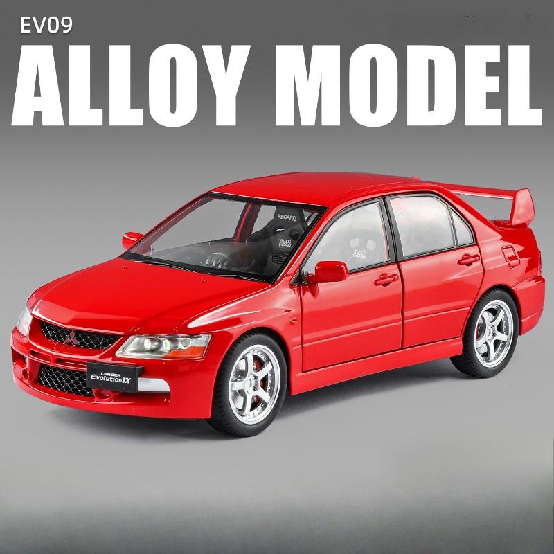 Simulation 1/24 Scale Mitsubishi EV09 Street Version Alloy Car Model Collection Ornament Toy Vehicle Children Boy Gift Miniature