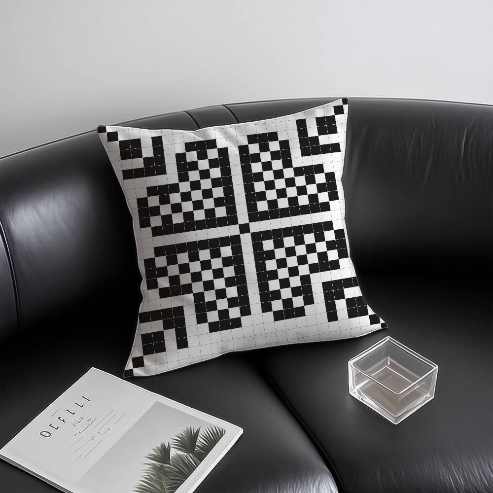 

Текстура принта пиксель-арт Наволочка Защита от пылевых клещей Невидимая молния Диван-кровать 12x12Inch