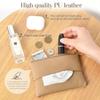 Tissue Bag PU Leather Napkin Holder Papers Box Home Office Living Room Container Dustproof Storage Table Decoration
