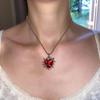Chic Clavicle Chain Stylish Love Shape Collar Chain Thorn Heart Pendant Necklace for Women Girls Jewelry Ornament