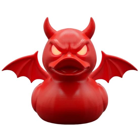

Фигурка Демонической Утки Напечатанная на 3D-принтере Утка-Дьявол с Красными Рогами Крыльями Летучей Мыши Хэллоуин Готическая Коллекционная Статуэтка Настольный Домашний Декор для Подростков Взрослых