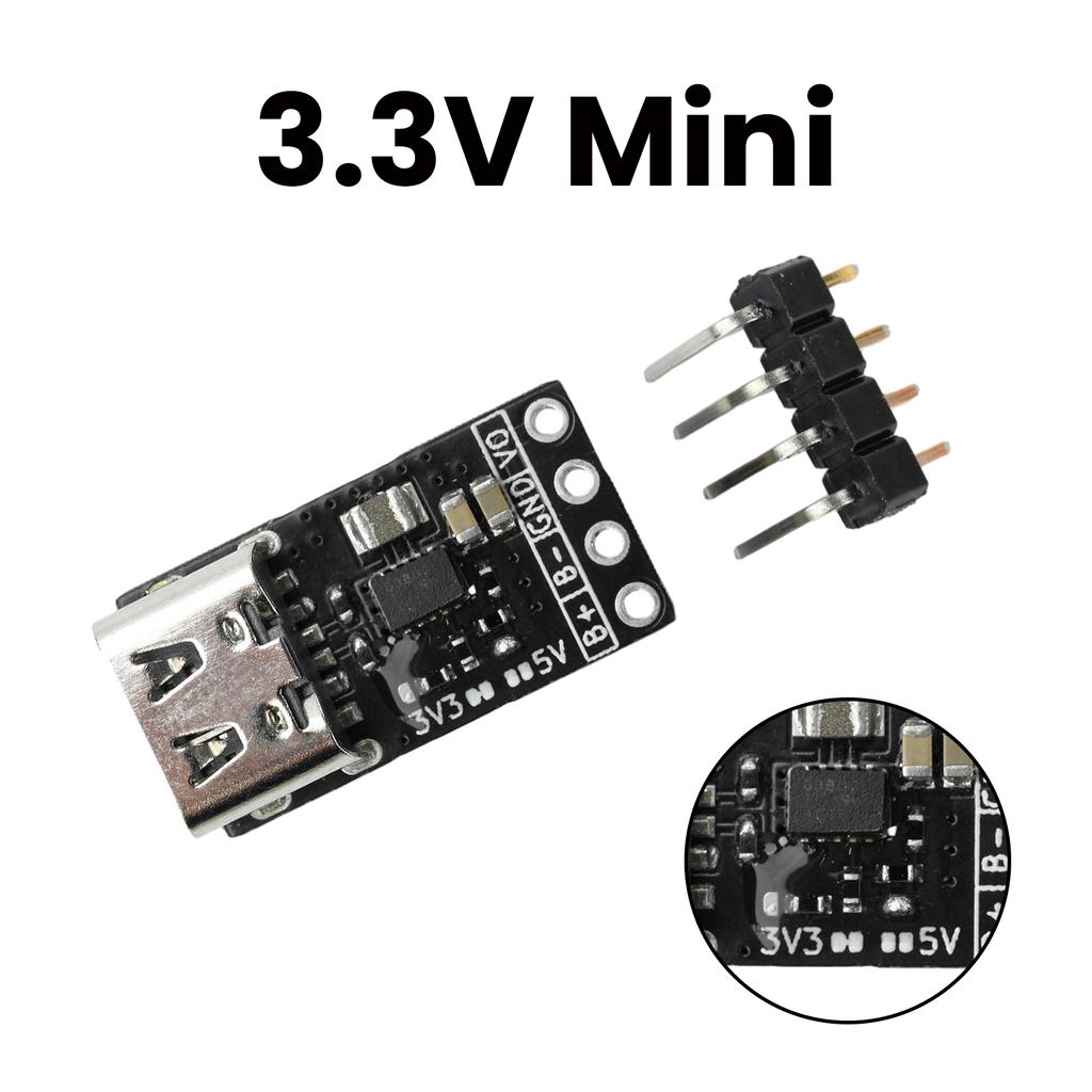 1PCS/5PCS Low Heat High Efficiency UPS Power Module 3.3/5V 1.5A/1A Type C for STM32 ESP32 Lithium Battery Charger