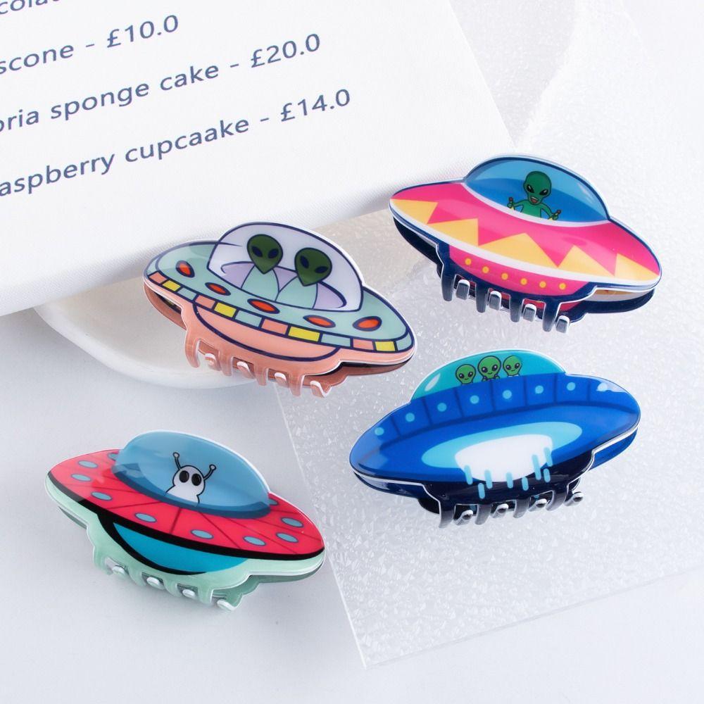 Cartoon Alien Hair Claw Grab Clip Plastic Hair Clip Fashion   Girl