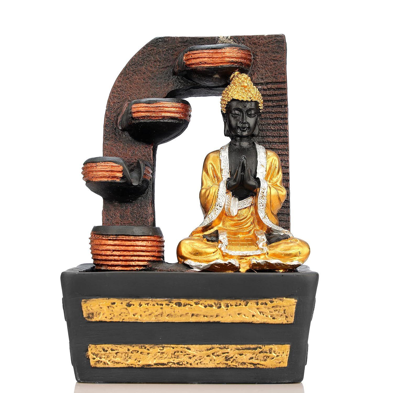 

Столешница из полирезины, комнатный/уличный водопадный фонтан со светодиодной подсветкой, домашний декор, украшение, подарочные товары