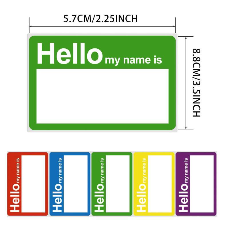 300 Self-Adhesive Name Tag Stickers/Roll: Colorful DIY Labels for Storage & Office Use
