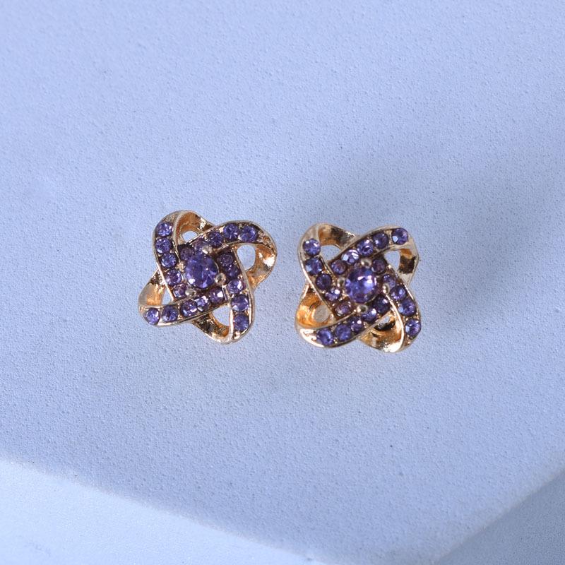 Crystal Rhinestone Flower Earrings Jewelry