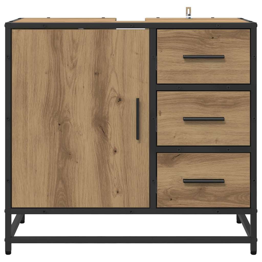 Bathroom Cabinet Artisan Oak 65 X 33 X 60 Cm Particleboard