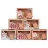 Christmas Candy Cookies Boxes Kraft Paper Gift Box Food Bakery Treat Boxes with Clear Window Navidad Decor Xmas Gift Bag Noel