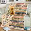 Granddaughter Fleece Blanket from Nani, You Are My Sunshine Blanket, Inspirational Gift for Granddaughter, Birthday Gift