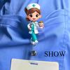 Cute Nurse with Coffee Retractable Badge Scroll Holder  Medical ID Card Holder for Nurses, Doctors and Medical Students with  Identity Accessories