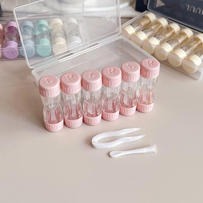 1Set Contact Lens Container Women INS Contacts Lens Case Men Color Contact Lenses Storage Box Portable Travel Set