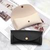 Colored Buckle Glasses Box PU Leather Solid Color Glasses Pouch Bag Accessories Pressure Resistant Reading Glasses Holder Box