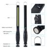 2pcs Cob Led Work Light Powerful Magnetic Rechargeable Rainproof Super Bright Inspect Folding Torch Flashlight