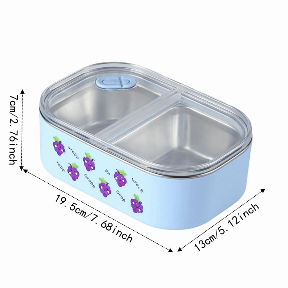 Cartoon Insulated Lunch Box Large Capacity Meal Container Stainless Steel Lunch Box  Outdoors
