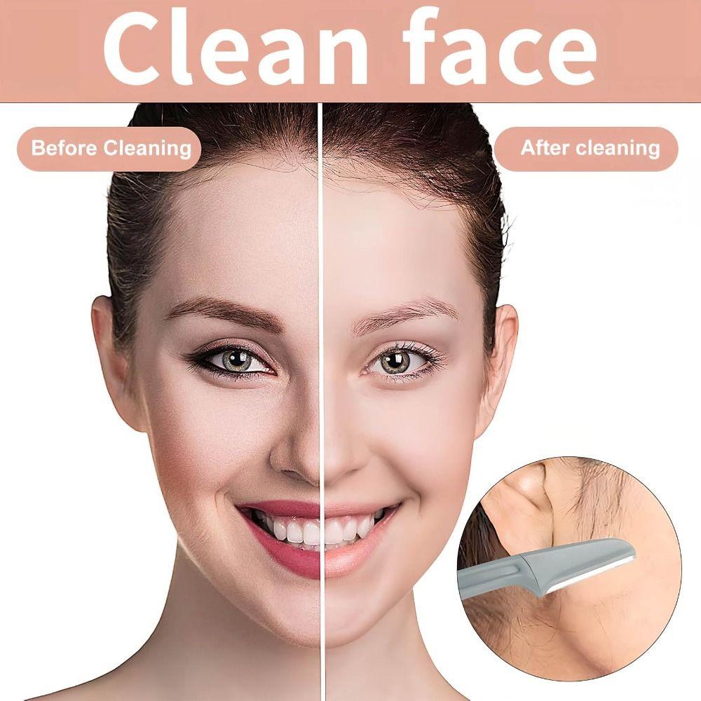 Professional Safe Folding Dermaplaning Tool for Face 3pcs Set Portable Eyebrow Trimmer Anti-Scratch Razor Personal Care