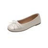 French retro silver soft-soled single shoes women's shoes summer ladyshoes evening bow flats golden mother shoes