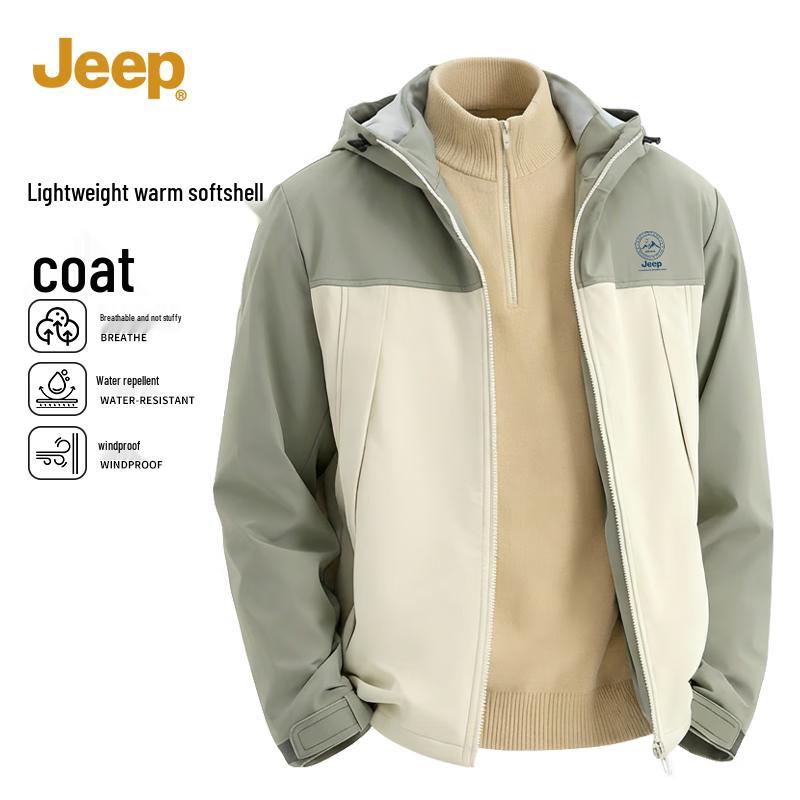 

JEEP Men s Breathable Windproof Softshell Jacket M