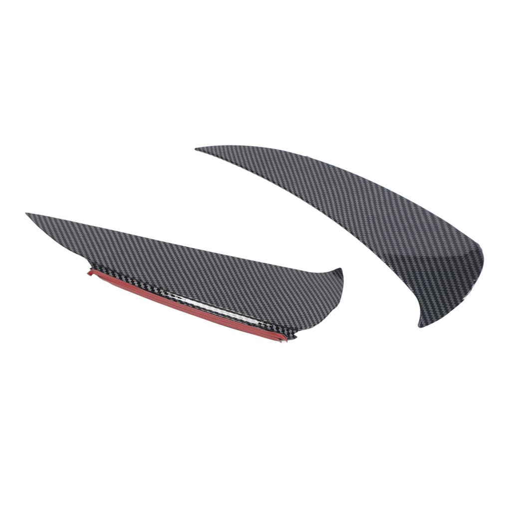1 Paar Heckstoßstangen-Splitter Carbonfaser-Stil Heckstoßstangenlippe Splitter Spoiler Diffusor